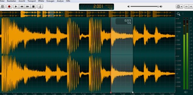 Musik schneiden mit Ocenaudio