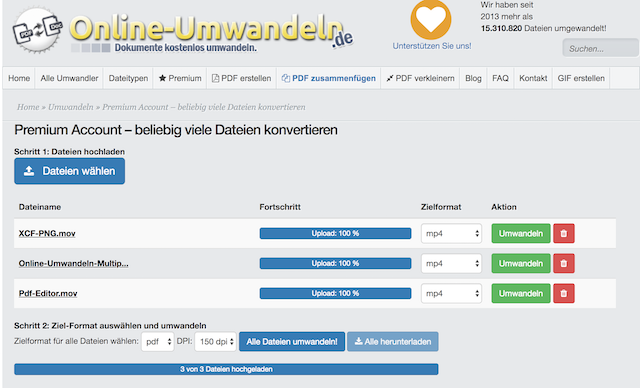 Musik online konvertieren mit Online-Umwandeln.de